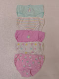 Juniors floral printed pastel briefs (set of 5)