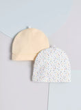 Juniors multicolor polka dots cap (set of 2)