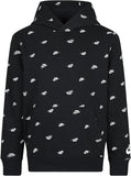 Nike All Over Logo Printed Black Hoodie (Winter)