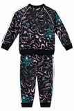 Adidas multicolor dark splash pullover & jog set (set of 2)