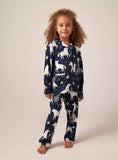 Juniors unicorn printed dark shirt & Pyjama set (set of 2)