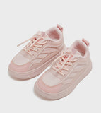 R&B pink colorblock laceup textured shoes