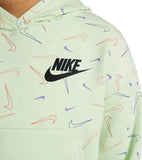 Nike pastel green all over logo printed hoodie (winter)