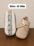 Giggles Solid Beige With Lace Infant Shoes