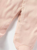 Juniors pink coat printed sleepsuit & toy (set of 2)