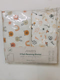 Juniors colorful printed recieving blankets (Pack of 2)