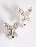 Lovisa silver butterfly clip on earrings (Jewellery)