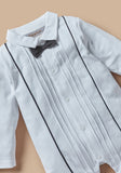 Giggles formal bow openfeet sleepsuit
