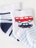 Juniors striped textured ankle socks (pack of 2)