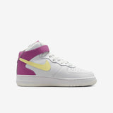Nike Air Force solid white & pink perforated shoes (Box Packaging)