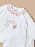 Junuors bunny & flower embroidered shirt & pyjama set (set of 2)