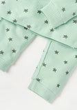 Juniors all over green stars printed shirt & pyjama set (set of 2)