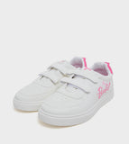 R&B Barbie printed white perforated shoes