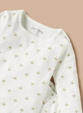 Juniors white all over trees printed shirt & pyjama set (set of 2)