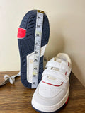 R&B white lined perforated shoes