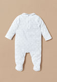 Juniors three elephants embroidered white sleepsuit
