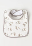Juniors elephant little one bib with button closure (set of 3)