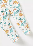 Juniors all over colorful dino printed zipped sleepsuit