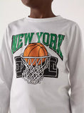 Juniors Newyork basketball printed fullsleeves tshirt