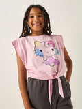 Juniors painted hello kitty tshirt (Summer)