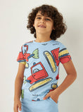 Juniors colorful excavator printed tshirt (Summer)