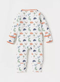 Juniors all over dino & tree printed openfeet sleepsuit
