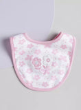 Juniors pink & white floral bib