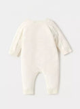 Juniors white knitted openfeet sleepsuit (winter)