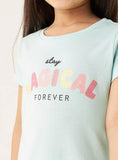 Juniors stay magical forever printed frock (Summer)