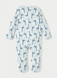 Juniors blue giraffe zipped sleepsuit