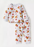 Juniors All Over Fruit Printed Padded Shirt & Pyjama Set (Set Of 2) (winter)
