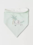 Juniors animals & Multicolor striped bandana bib(set of 3)