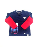 Lee Cooper Navy/Red Fullsleeves LDN 1908 Tshirt