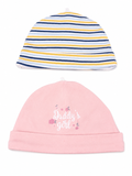 Juniors daddy's girl & striped cap (set of 2)
