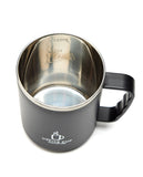 R&B Black Insulated Office Mug with lid
