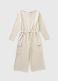Matalan Cream Ribbed Girls Dungaree (Winter)
