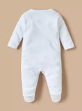 Juniors white farm embroidered sleepsuit