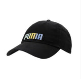 Puma black multicolor text adult cap