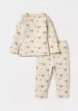Juniors lilac floral printed shirt & pyjama set (set of 2)