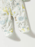 Juniors pastel tropical embroidered sleepsuit