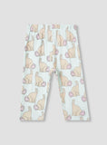 Juniors all over rabbit printed shirt & pyjama set (set of 2)