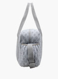 Giggles grey quilted Diaper Bag with Double Handle and Zip Closure