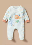 Juniors hey there jungle stripe printed sleepsuit