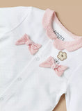 Juniors stripped bow sleepsuit