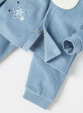 Giggles blue bear fleece shirt & Pyjama set (set of 2) (winter)