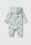 Juniors Penguin printed padded hooded openfeet sleepsuit (Winter)