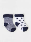 Juniors stars & striped ankle socks (pack of 2)