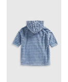 Mothercare blue ribbed long fleece hoodie (Winter)
