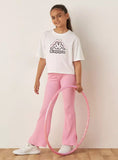 Kappa pink ribbed flared pants