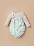 Juniors girls floral dungaree (set of 2)